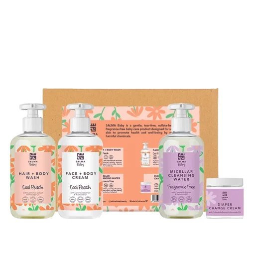 Cool Peach Bath Time Essentials B