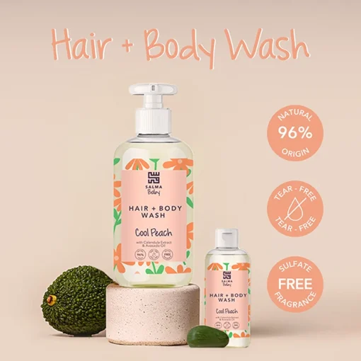 Hair Body Wash Cool Peach Features