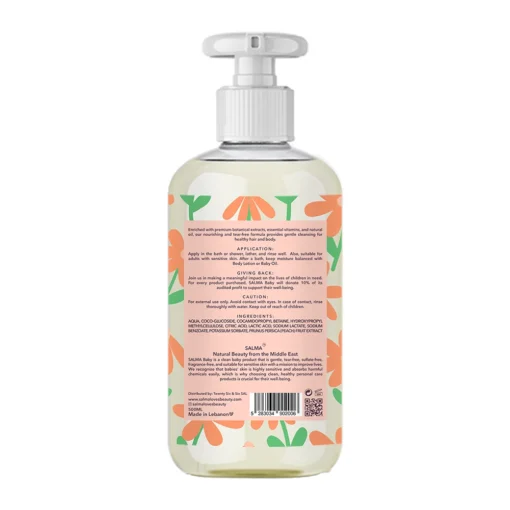 Salma Baby Hair Body Wash Cool Peach 500ML B