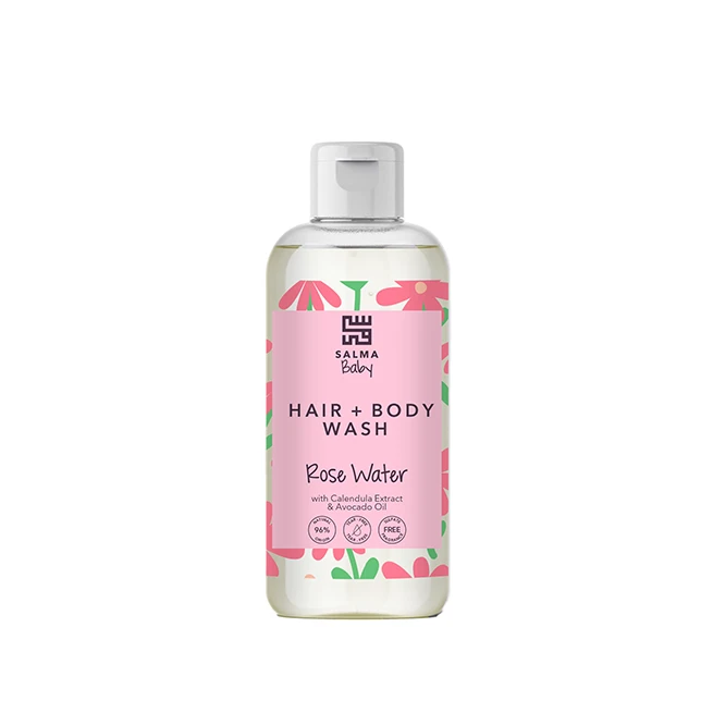 Salma Baby Hair Body Wash Rose Water 100ML A