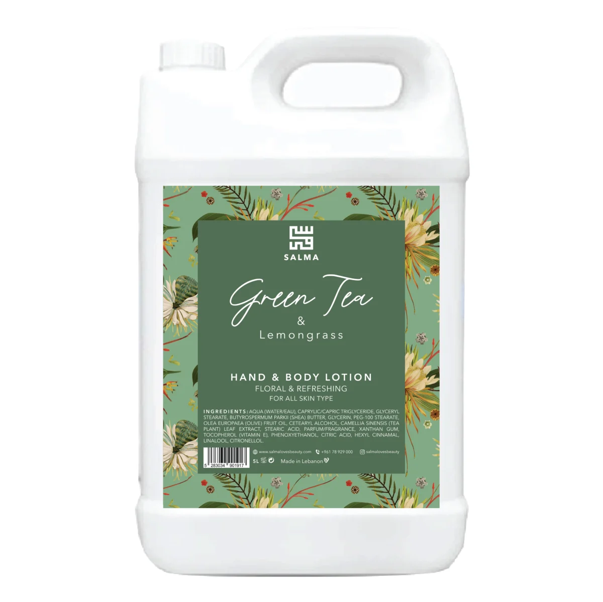 Hand Body Lotion Green Tea Lemongrass 5L scaled