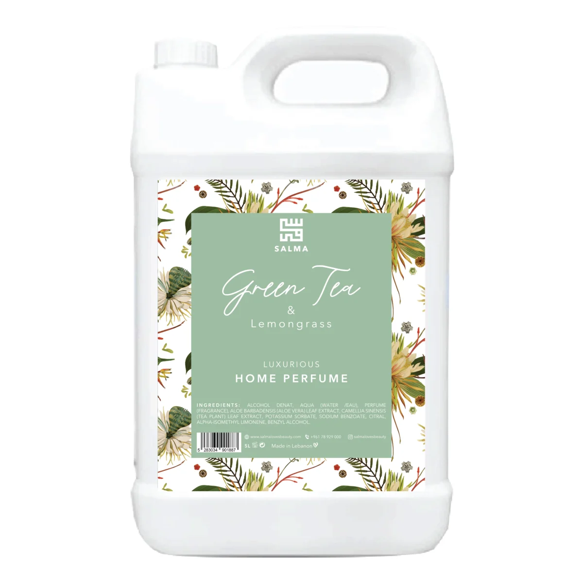 Luxurious Home Perfume Green Tea Lemongrass 5L scaled