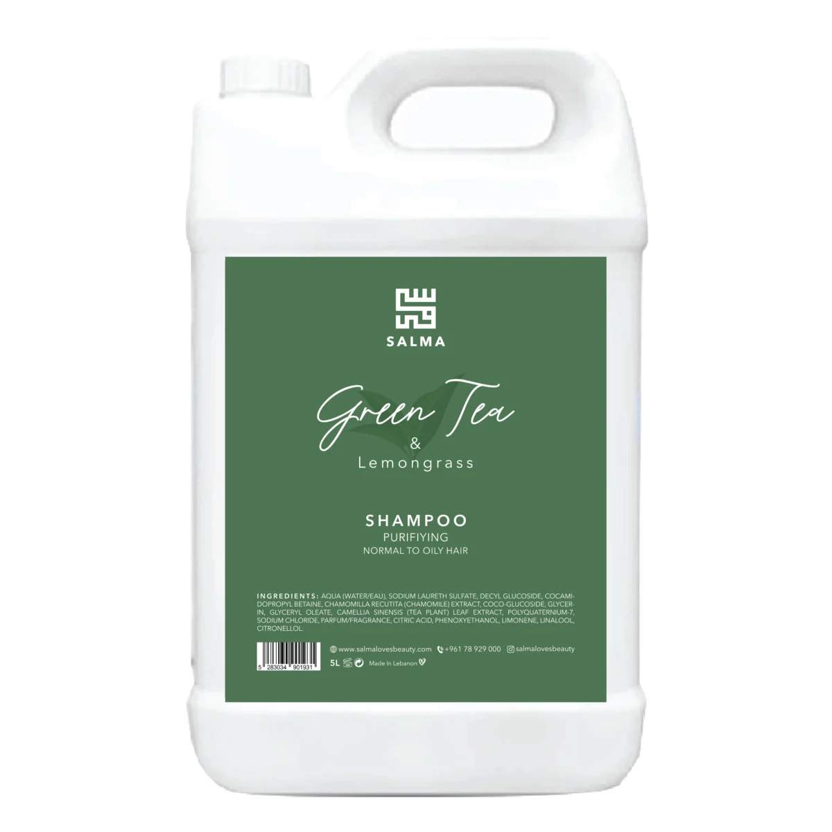 Shampoo Green Tea Lemongrass 5L scaled