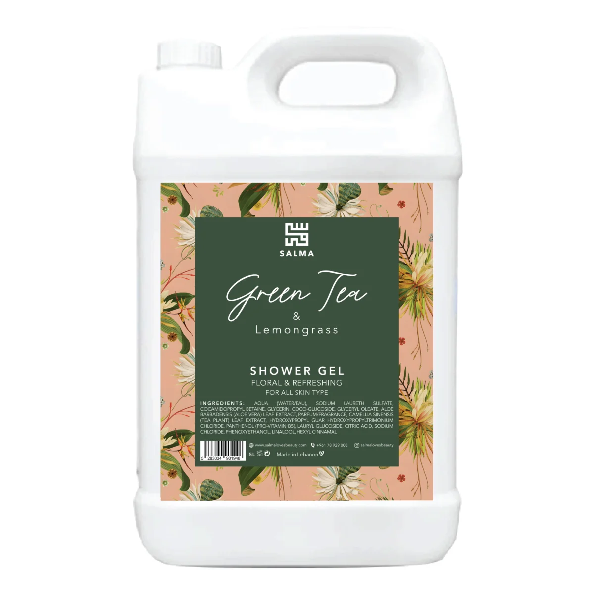 Shower Gel Green Tea Lemongrass 5L scaled