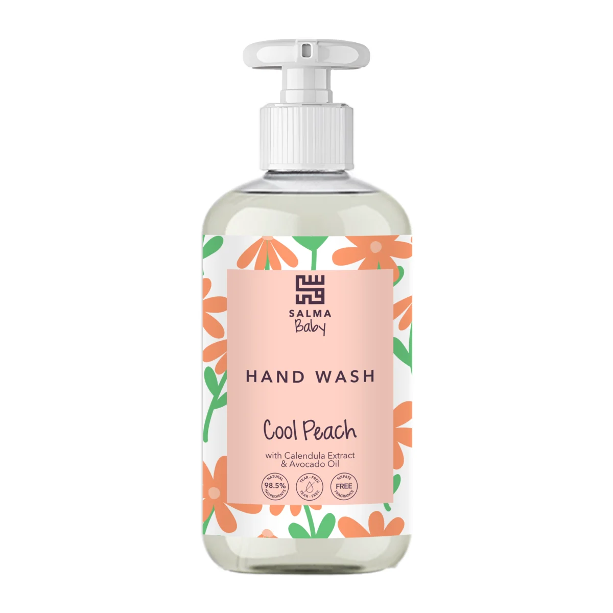 Salma Baby Hand Wash Cool Peach 500ML A scaled